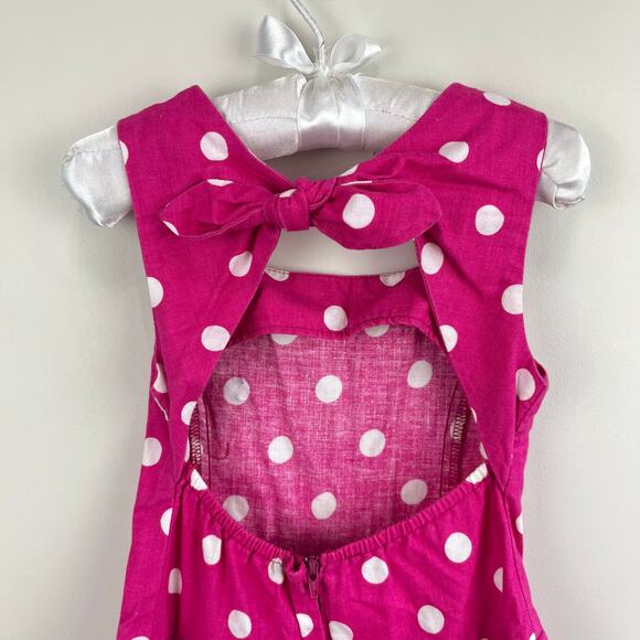 Vintage Amy Too! Pink Polka Dot Party Dress 4T - Picture 6 of 8